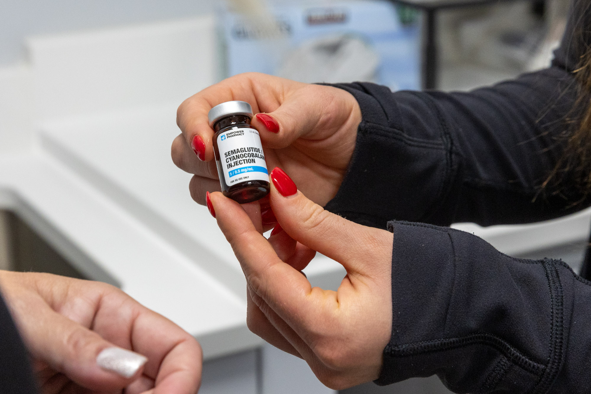 Close up of a bottle of semaglutide, a GLP-1 for Weight Loss in Chicago